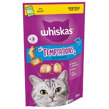 whiskas temptations cat treats salmon 60 g